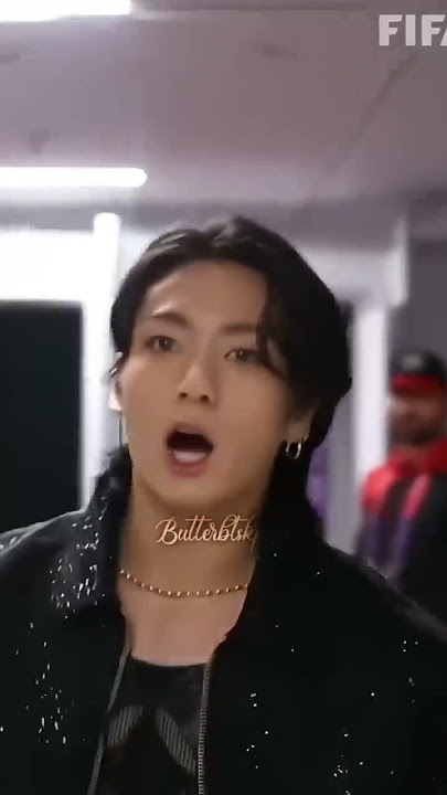 Jungkook from behind the scenes of FIFA WC Opening Performance.