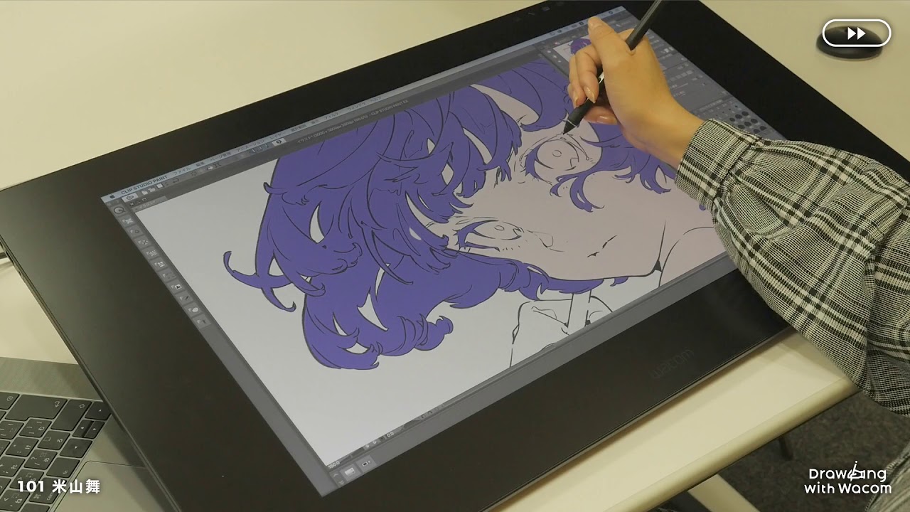 イラストレーター アニメーター 米山舞 Drawing With Wacom Dww Youtube