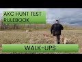 Akc hunt test rulebook  walkups