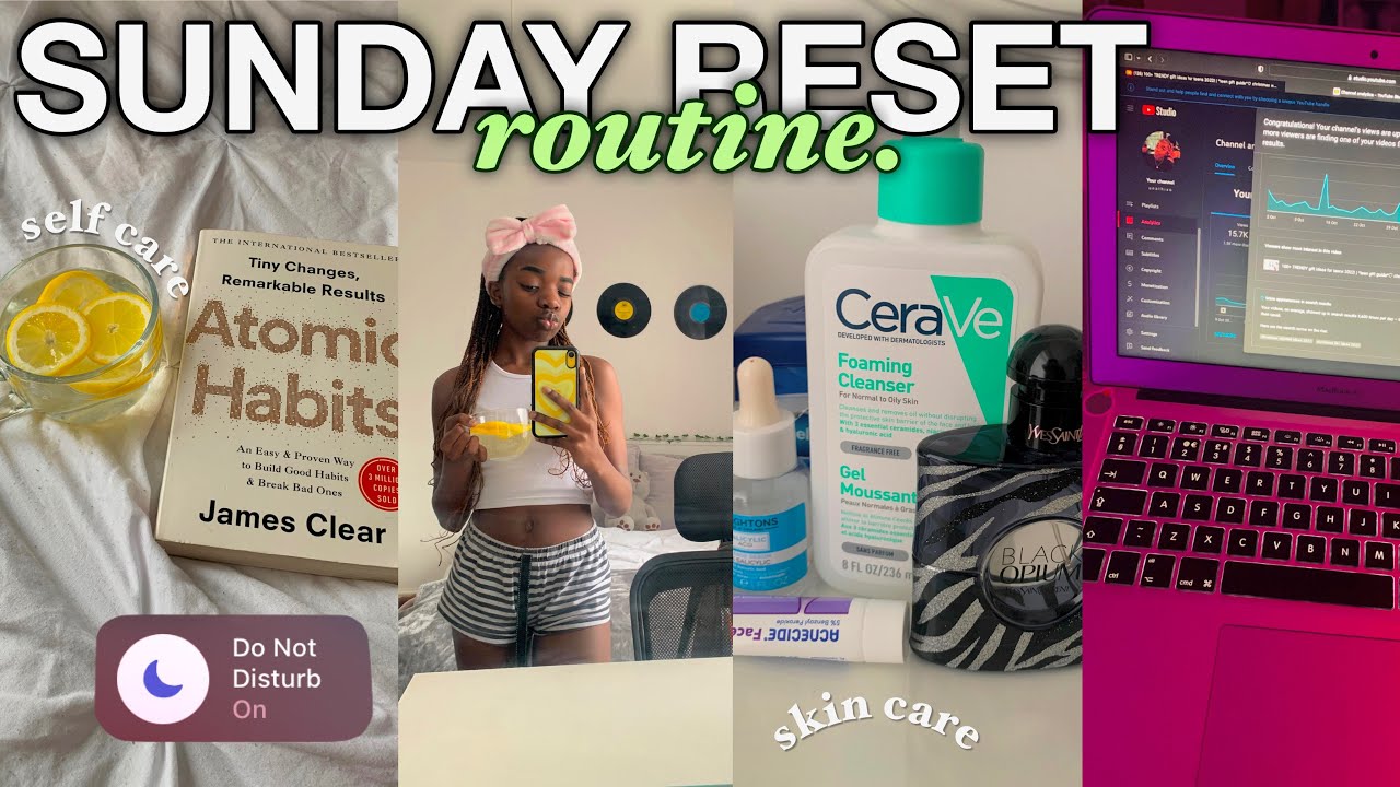 MY SUNDAY RESET ROUTINE ☆ | cleaning , self care, studying, content ...