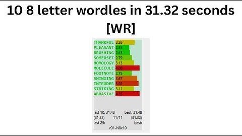 [WR] 10 8 letter Wordles solved in 31.32 seconds