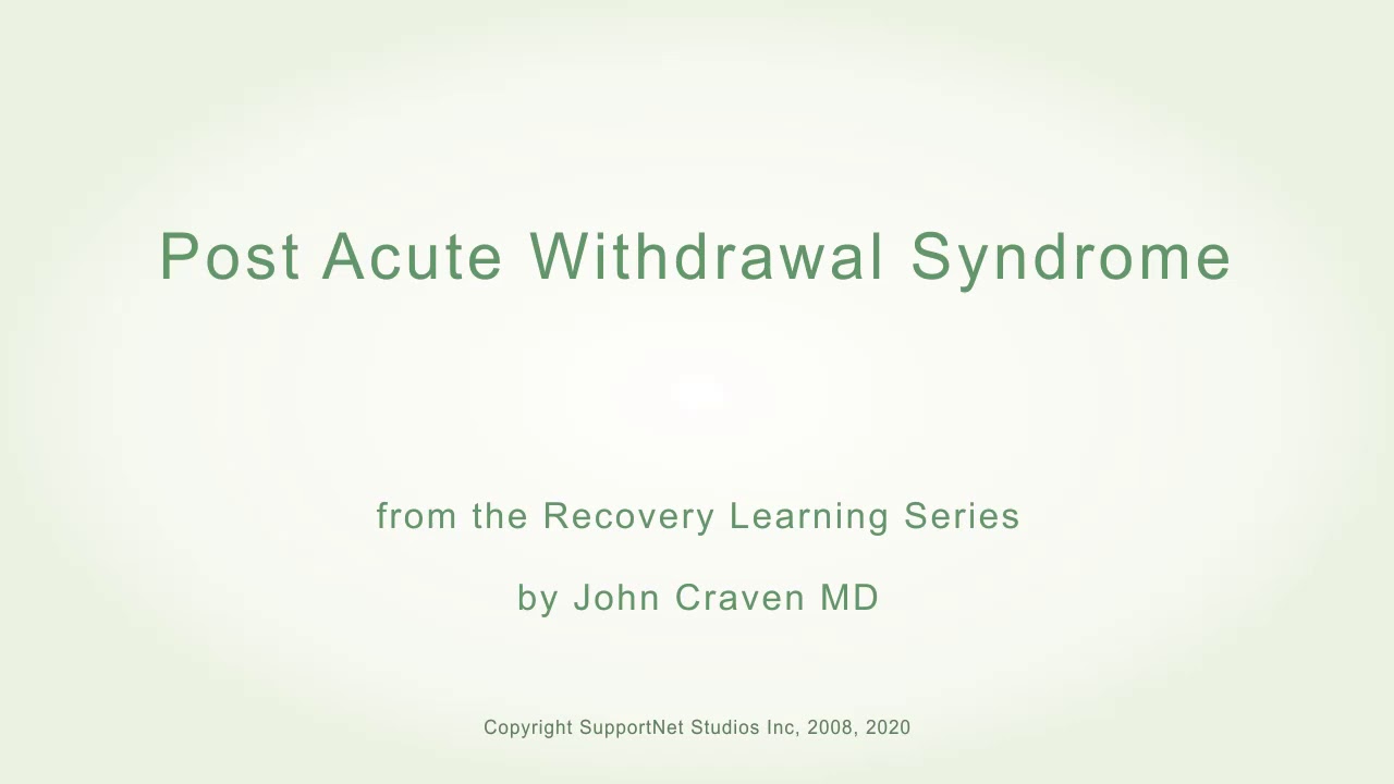 Post Acute Withdrawal Syndrome YouTube