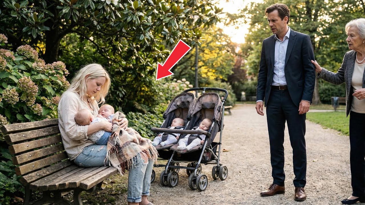 fermier milionar își duce mama în parc și este șocat să-l vadă pe fostul ei iubit cu trei bebeluși.