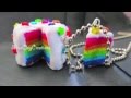 Clay Rainbow Cake Necklace by MissClayCreations