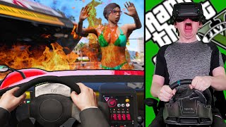 Driving Through the Craziest MODS in GTA 5 VR (Steering Wheel)