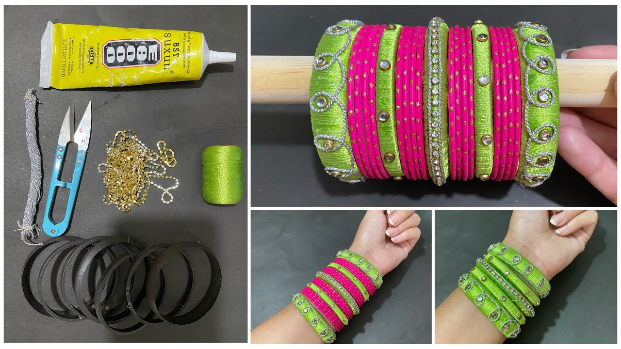 Tutorial Decoupage Bangle Handmade Bangles Tutorial - YouTube