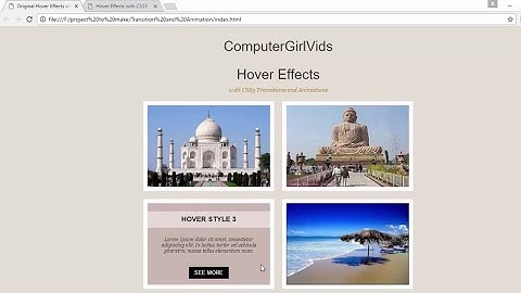 Hover Effect With CSS3 in Hindi Part 4