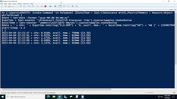 Stevens IT Essentials, This gives you the CPU and Memory usage using PowerShell.