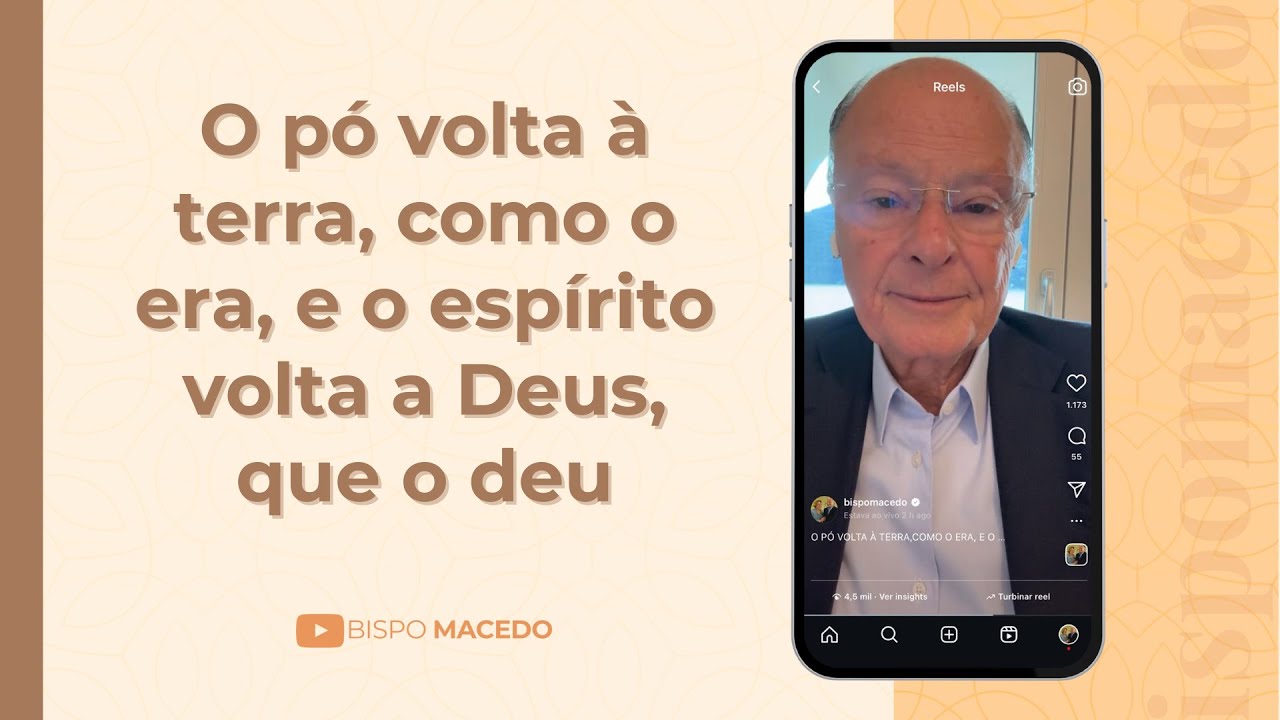 O pó volta à terra, como o era, e o espírito volta a Deus, que o deu - Meditação Matinal 22/07/25