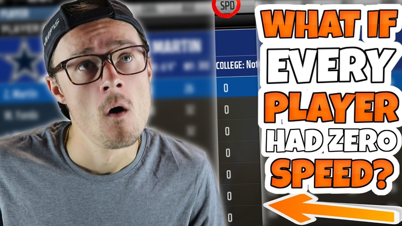WHAT IF EVERY PLAYER IN THE NFL HAD ZERO SPEED?? (1,000+ Players!) Madden 18 Mythbusters!