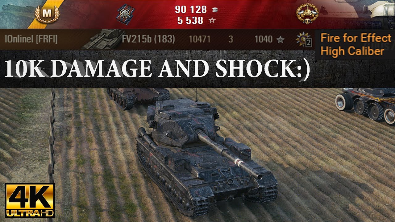 FV215b (183) video in Ultra HD 4K🔝 10K DAMAGE AND SHOCK:) 1040 exp 🔝 World of Tanks ✔️ Best Moments