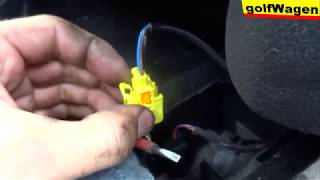 VW Golf 5 about AIRBAG light lit /VW airbag reset/fuse 2  brake light switch, ABS, plug towing dvcs