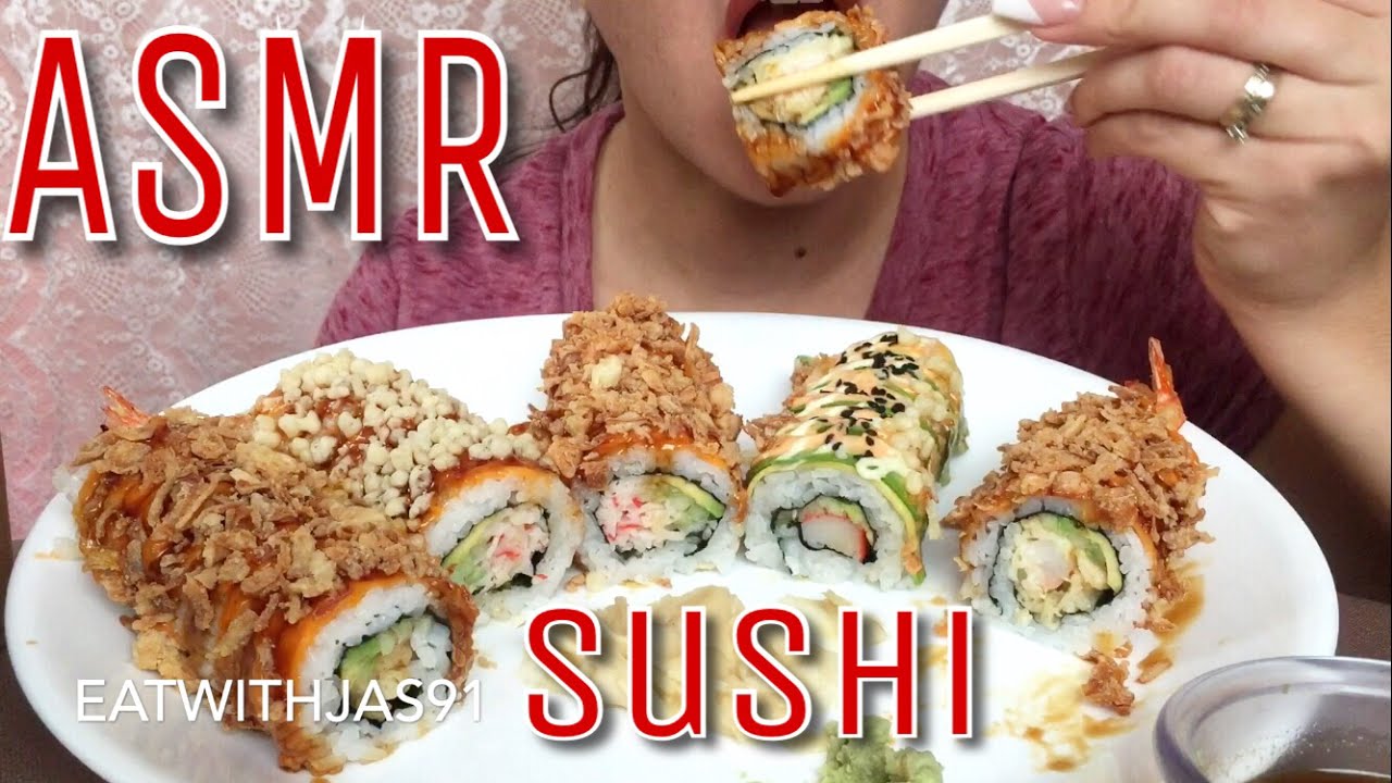 ASMR Sushi (Whispering) | Eating Show | EatWithJas91