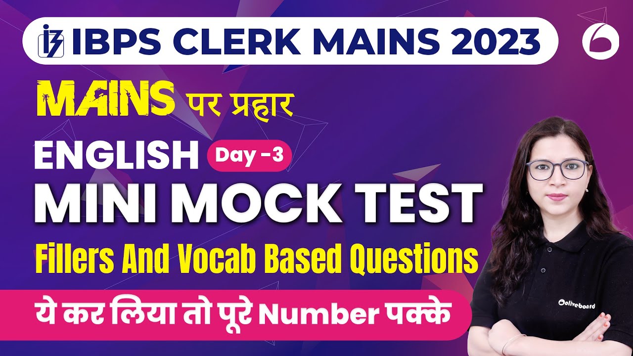 IBPS Clerk Mains 2023 | English | Fillers And Vocab Based Questions For ...