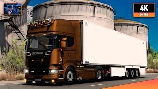 Scania R520 V8 | Badajoz - Huelva | ETS2 1.61 4K Gameplay   Wheel Cam