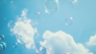 Celebrity Bubbles Floating in the Blue Sky | Relaxing Ambient Visual for Calm & Peace Wealth