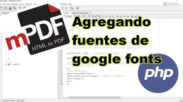 Crear Archivo PDF con mPDF 7 - agregar fuentes de google fonts  y clave de seguridad