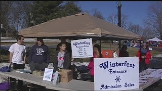 Amherst Winterfest makes their own snow in 60 degree weather