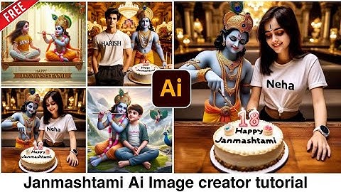 Janmashtami AI image create tutorial || Krishna 3D photo editing tutorial || bing AI image create