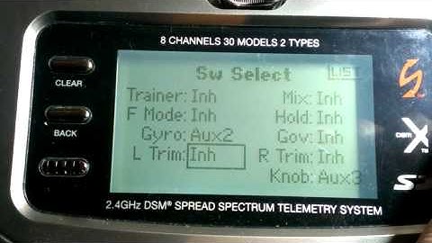 Spektrum DX8 AUX2 as gyro