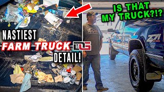 Deep Cleaning a GROSS Old Farm Truck! | The Detail Geek