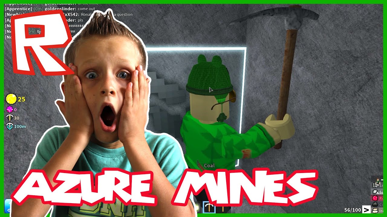 Azure Mines Found An Emerald Roblox Youtube - roblox skywars awesome teammates youtube