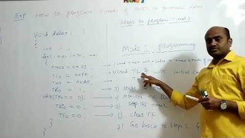 8051 Timer programming - Mode 1 mode 2 programming steps