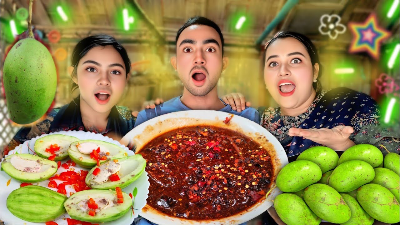 কাঁচা আম Vs হেন্ডসাম ভর্তা😍🔥ASMR MUKBANG FOOD, Recipe Video