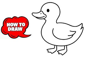 How to Draw a Duck 🦆 | Easy Step by Step Duck Drawing Tutorial for Beginners