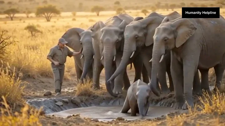 Mother Elephant Cries for Help | Baby’s Rescue Will Break Your Heart #animalrescue #elephant 