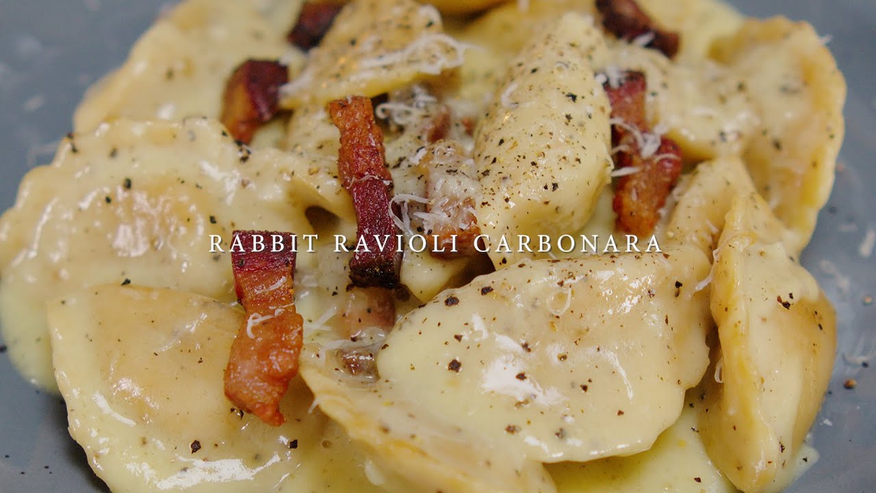 Nabbit Ravio Rabbit Ravioli Carbonara - YouTube