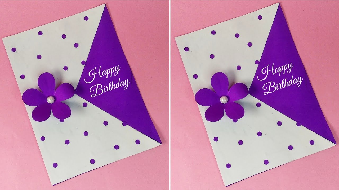 Easy & beautiful birthday card making 🌻 / birthday card ideas 💕 ...