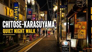 [4K] Tokyo Night Walk | Chitose-Karasuyama Quiet Local Streets