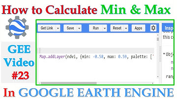 How to Calculate Min and Max in GEE ||  Visualization || Range Calculation in GEE  || #ursgisg