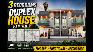 3 Bedrooms Duplex House Design | 2-Storey Modern Contemporary |