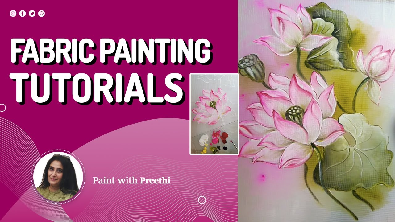Fabric painting on Silk kota saree | Paint with Preethi