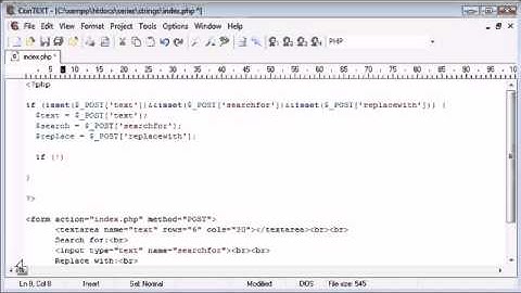 Beginner PHP Tutorial   55   Creating a Find and Replace Application Part 2