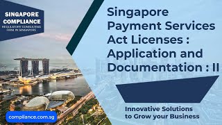 Standard /Major Payment institution License application and documentation II