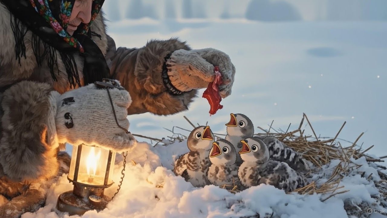 An elderly woman surviving -71 degree
