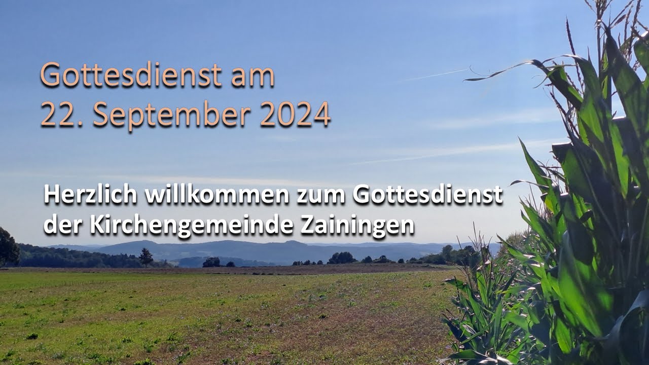 Gottesdienst am 22.09.2024 - YouTube