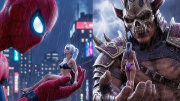 AI Imagine: Video Game Girl Shrinks in an Epic Rain Scene #aivideo #gaming #ai #games