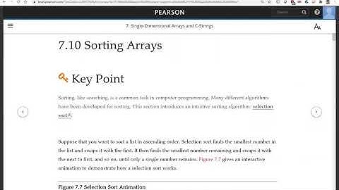 Daniel Liang C++ Section 7.10 Selection Sort