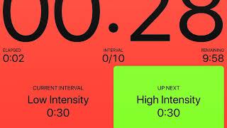 10 minute interval training timer 30\30 split