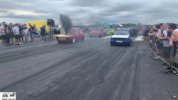 VW Golf 1.9 TDI vs VW Golf 1.9 TDI Crazy!! Rolling Coal TDI Engines!!🏁 1/4 mile drag race 🚦🚗 - 4K