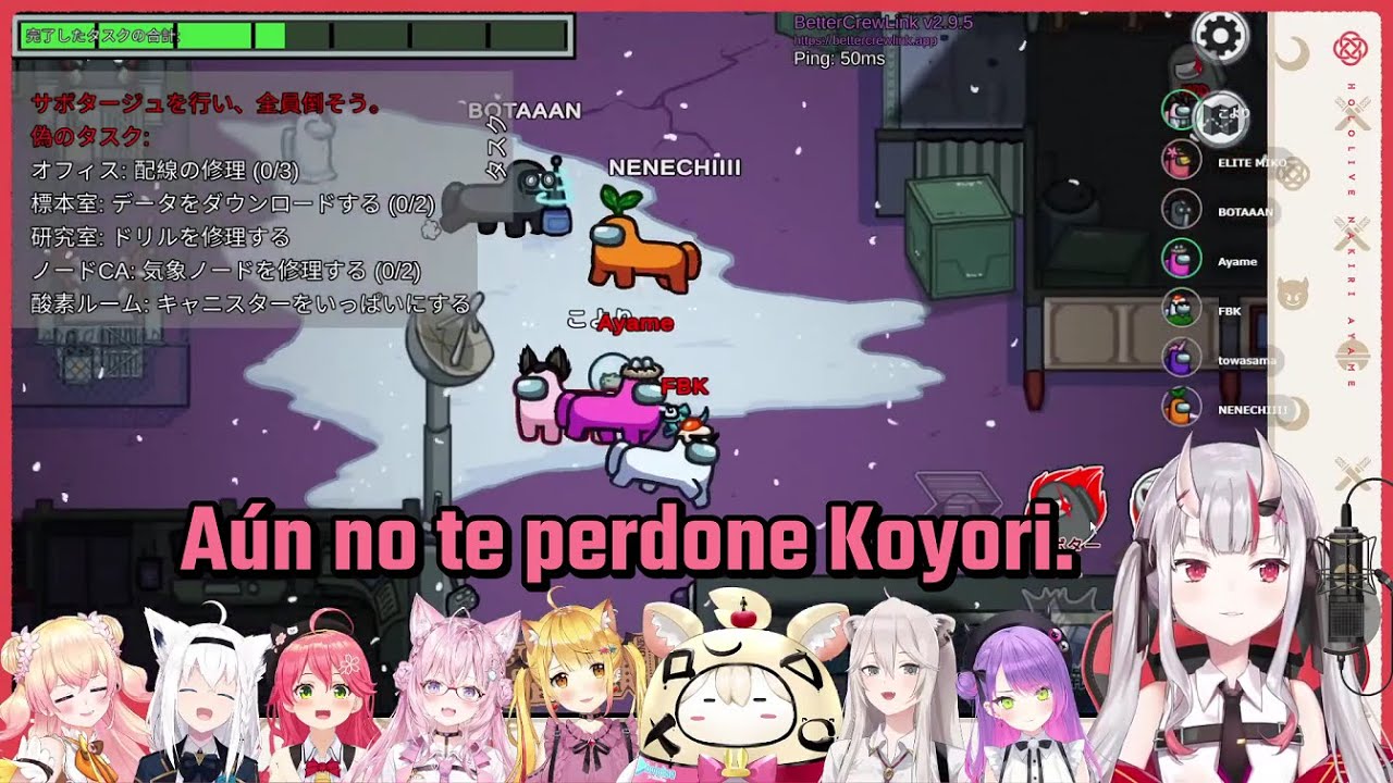 Ayame engaña y asesina a todas [Among Us/Hololive]