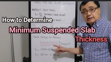 How to Determine minimum concrete slab thickness (for 2-way slabs)