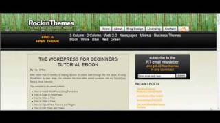 Wordpress Tutorial Videos -- #1 Finding Your Dream Theme