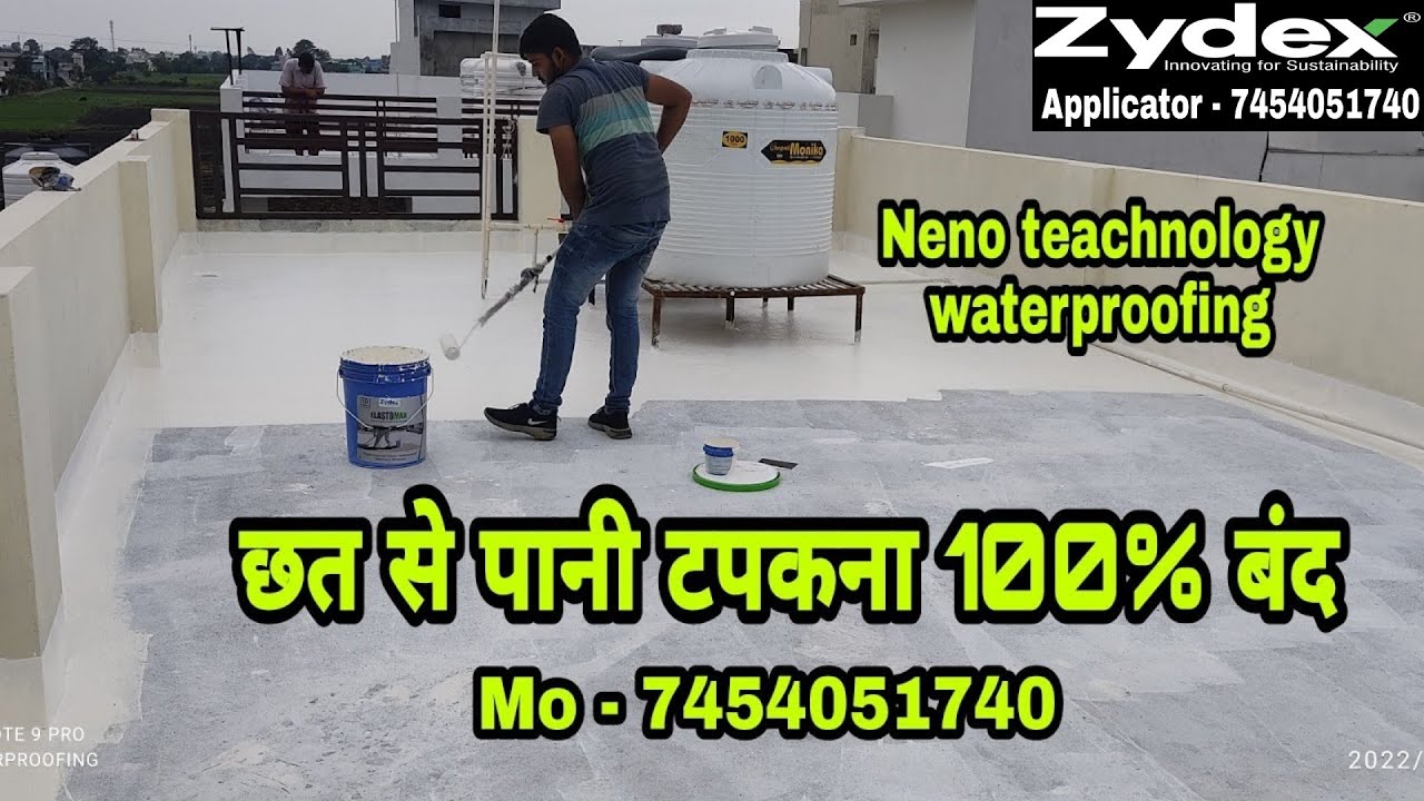 Zydex zycosil max and Elasto max waterproofing full process in Hindi 