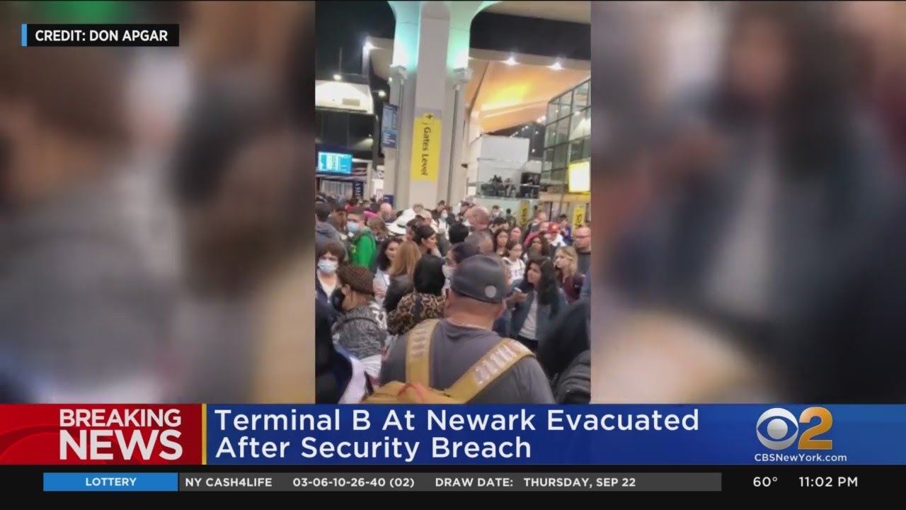Terminal B at Newark Liberty Airport evacuated after security breach