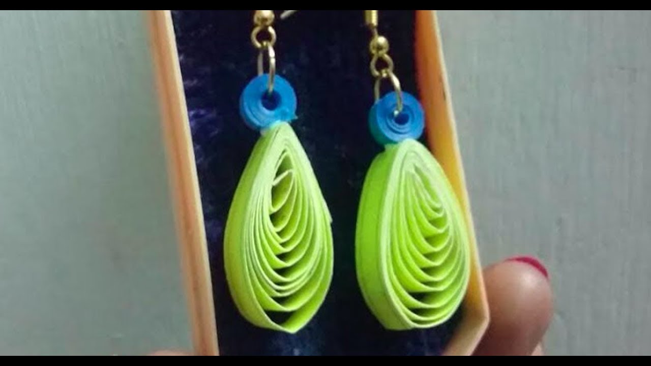 How to make quilling earrings easily at home l paper quilling ear rings
